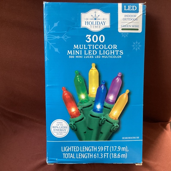 Holiday Time 300 Multi-ColorMini LED Lights New - Picture 1 of 7